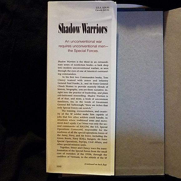 2002 Hard Cover "Shadow Warrior" Tom Clancy - Picture 4 of 6